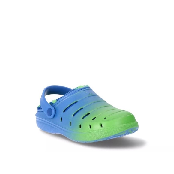 Rugged Shark Toddler Kids Eva Lined Slip-On Medium Width Blue Clogs, Size 4 - Picture 1 of 5